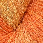 Hand-dyed 100% Silk Boucle' -- Orange Zinnia